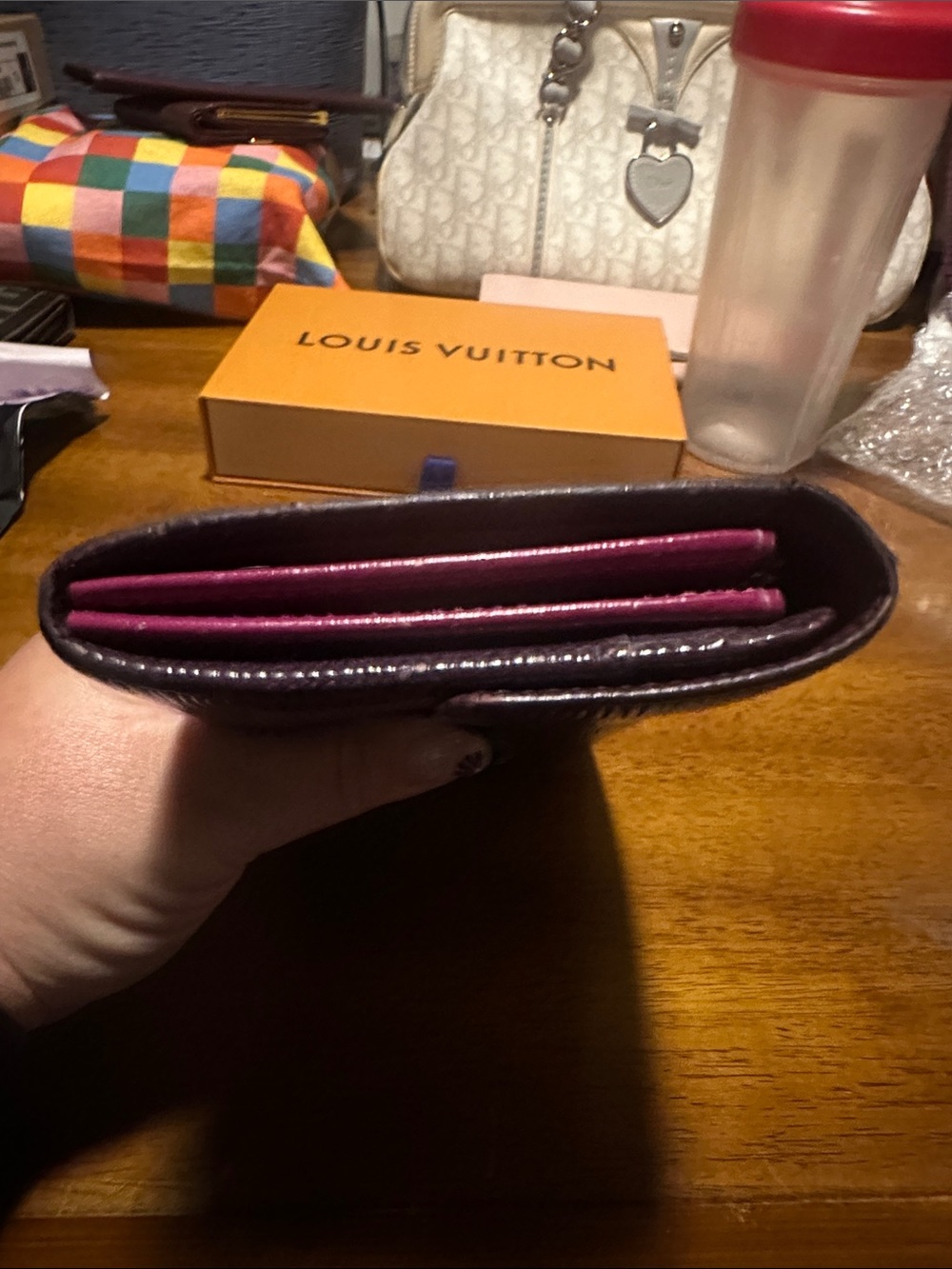 Louis Vuitton Epi Leather Long Wallet in Deep Purple - Picture 6 of 7
